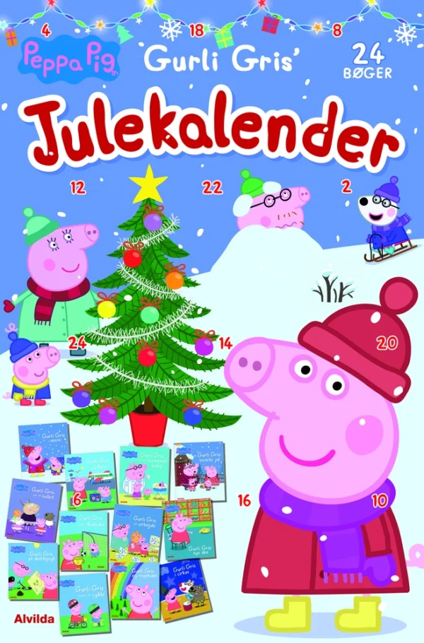 Peppa Pig - Gurli Gris' julekalender - med 24 billedbøger